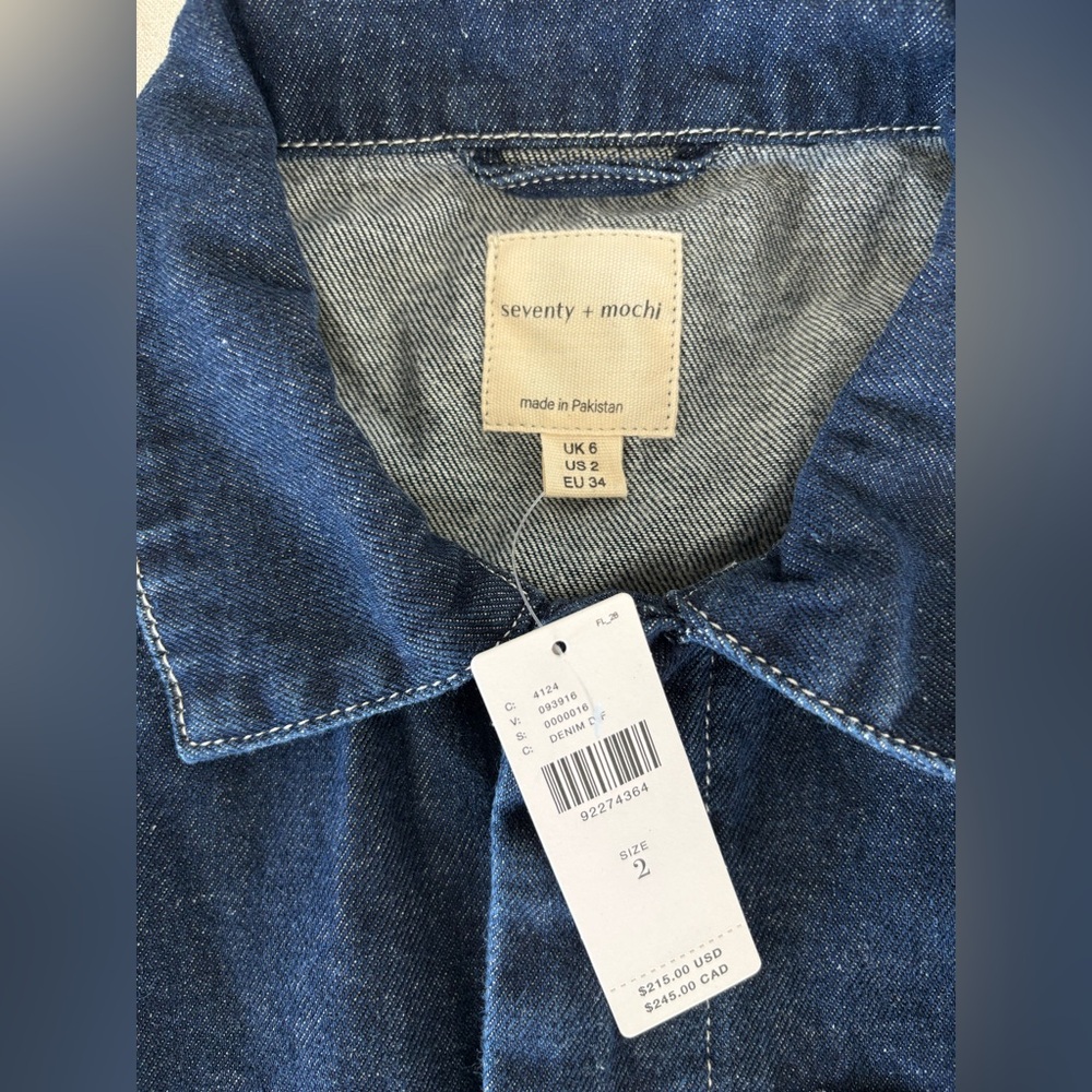 Seventy + Mochi Lorna jumpsuit NWT denim blue jeans size XS 2 - Picture 8 of 11